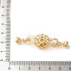 Brass Micro Pave Clear Cubic Zirconia Fold Over Clasps KK-A227-04G-3