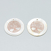 Freshwater Shell Pendants SHEL-Q016-020RG-2