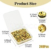 240Pcs 12 Colors Brass Grade A Rhinestone Spacer Beads KK-YW0002-34G-4