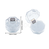 Transparent Plastic Ring Boxes OBOX-CA0001-001B-2