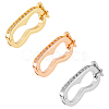 DICOSMETIC 3Pcs 3 Colors 925 Sterling Sliver Peanut Twister Clasps STER-DC0001-25-1