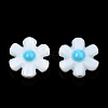 Natural Freshwater Shell Enamel Beads SHEL-N003-27A-2