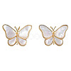 White Shell Butterfly Badge JEWB-N008-01-2