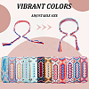ANATTASOUL 12Pcs 12 Colors Polyester Braided Cord Bracelets Set BJEW-AN0001-56-6