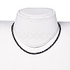 Faceted Rondelle Glass Beaded Necklaces NJEW-JN02568-05-4