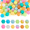 Pandahall 72Pcs 12 Colors  Luminous Hexagon Food Grade Silicone Beads SIL-TA0001-36-11