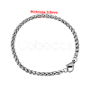 304 Stainless Steel Wheat Chain Bracelets BJEW-M187-12-G-1