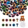 GOMAKERER 64Pcs 8 Colors Craft Resin Doll Eyes DOLL-GO0001-03-1