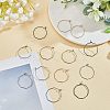 Unicraftale 30Pcs 5 Colors Ion Plating(IP) 316 Surgical Stainless Steel Hoop Earrings Findings STAS-UN0030-95-5