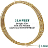 Textured Round Brass Wire CWIR-WH0004-01G-01-2
