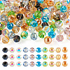 100Pcs 10 Style Electroplate Transparent Glass Beads EGLA-TA0001-45-10