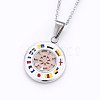 304 Stainless Steel Pendant Necklaces NJEW-H487-15-1