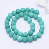 Frosted Dyed Round Natural White Jade Beads Strands G-D739-10mm-2