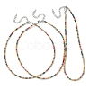 Faceted Rondelle Glass Beaded Necklace for Women NJEW-M208-01F-2