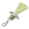 Angel Glass Seed Beads Pendants Decrotions HJEW-MZ00112-03-4