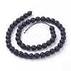 Synthetic Black Stone Beads Strands G-C059-8mm-1-2