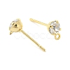 Brass Stud Earring Findings KK-C039-01G-2