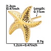 Vintage Stainless Steel Starfish Studs Earrings for Women VC0346-8-1