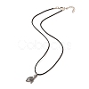 Rack Plating Alloy Hand Pendant Necklaces Sets NJEW-B081-12-4