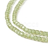 Natural Gemstone Cube Beaded Necklace for Women NJEW-JN04112-5