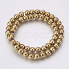 Electroplate Non-Magnetic Synthetic Hematite Beads Strands G-F585-C-8mm-3