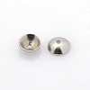 Apetalous Half Round 304 Stainless Steel Bead Caps STAS-N039-02-1