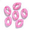 Opaque Spray Painted Acrylic Linking Rings OACR-S036-001B-I01-3