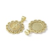 Rack Plating Brass Cubic Zirconia Pendants KK-M272-09G-2