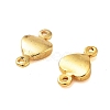 Rack Plating Brass Heart Links Connector Charms KK-S379-27G-2