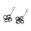 Snake 316 Surgical Stainless Steel Belly Button Rings EJEW-G416-18A-AS-4