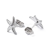 Non-Tarnish 304 Stainless Steel Starfish Stud Earrings for Women EJEW-I285-06P-2