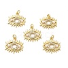 Brass Micro Pave Cubic Zirconia Pendants KK-E068-VB079-2