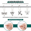 Unicraftale 3 Sets Iron Shower Curtain Rings for Bathroom AJEW-UN0001-37-5