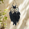 Luminous Bead Owl with  Feather Wall Hanging Decoration PW-WG87109-01-1