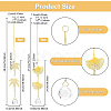 BENECREAT 2Pcs Leaf Brass Handmade Wind Chimes HJEW-BC0001-18-2