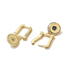 Brass Cubic Zirconia Hoop Earrings KK-H433-57G-2