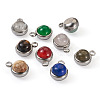 Fashewelry 9Pcs 9 Styles Natural Mixed Stone Charms G-FW0001-28-3