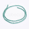 Electroplate Glass Beads Strands X-GLAA-F076-FR04-2
