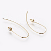 Brass Earring Hooks KK-L176-03G-2