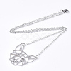 Non-Tarnish 201 Stainless Steel Puppy Pendant Necklaces NJEW-T009-JN046-1-40-2