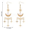 Alloy Dragonfly Dangle Earrings with Acrylic Beaded JE977A-7