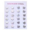 Tarnish Resistant 304 Stainless Steel Stud Earrings EJEW-H368-30P-3