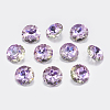 Faceted Glass Rhinestone Charms RGLA-F051-8mm-001VL-1