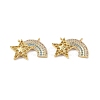 Brass Micro Pave Colorful Cubic Zirconia Connector Charms KK-E068-VF321-2