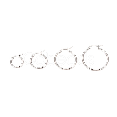 Non-Tarnish 304 Stainless Steel Hoop Earrings for Women EJEW-X0015-02P-01-1