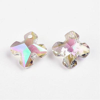 Faceted K9 Glass Rhinestone Charms EGLA-P026-A01-1