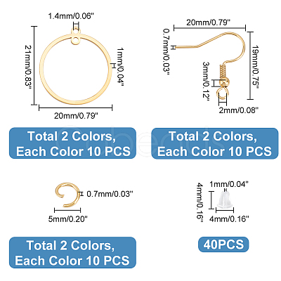 Unicraftale DIY Earring Making Finding Kit DIY-UN0004-77-1