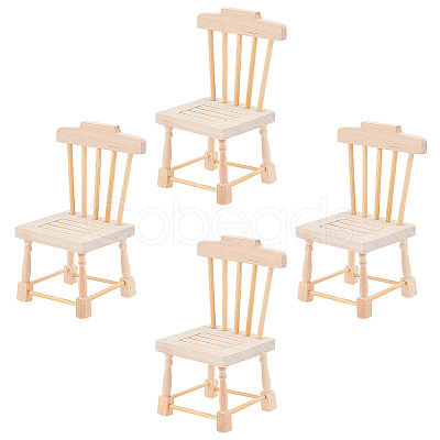 Mini Wooden Chairs DJEW-WH0042-03A-1