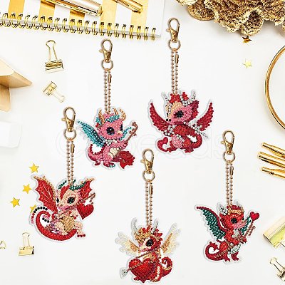 Dragon Diamond Painting Pendant Decoration Kits PW-WG83859-01-1