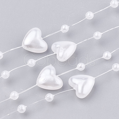 ABS Plastic Imitation Pearl Beaded Trim Garland Strand AJEW-S071-02D-1